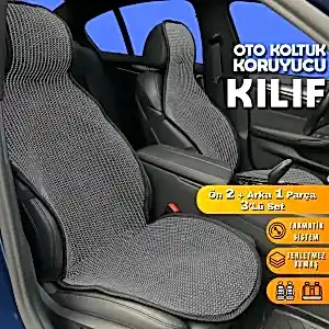 Dacia Lodgy Uyumlu Koltuk Kılıfı Minder Füme 2+1 Ön Arka Set