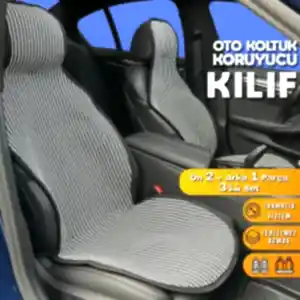 Audi A4 Uyumlu Koltuk Kılıfı Minder Çizgili Füme Beyaz 2+1 Ön Arka Set