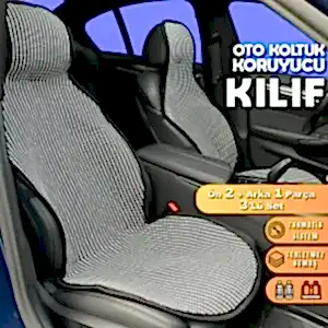 Audi 100 Serisi Uyumlu Koltuk Kılıfı Minder Çizgili Füme Beyaz 2+1 Ön Arka Set