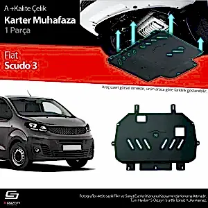 S-Dizayn Fiat Scudo Çelik Karter Muhafaza 2020 Üzeri A+ Kalite