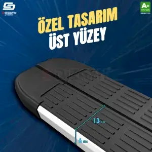 S-Dizayn Fiat Doblo 3 S-Line Aluminyum Yan Basamak 203 Cm 2023 Üzeri thumb 3