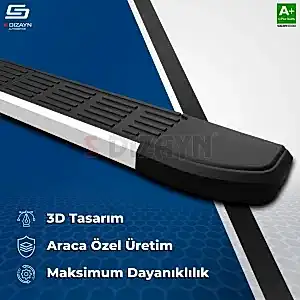 S-Dizayn Fiat Doblo 3 S-Line Aluminyum Yan Basamak 203 Cm 2023 Üzeri thumb 4