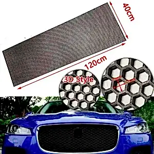 Bal Peteği Dizayn 3D Style Abs Plastik Panjur Teli 120X40 Cm Siyah