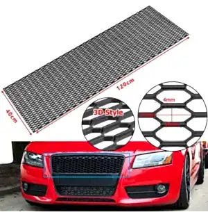 Audi Dizayn 3D Style Abs Plastik Panjur Teli 120X40 Cm Siyah