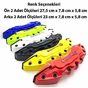 Volvo XC90 Uyumlu Brembo Yeşil Kaliper Kapağı 4 Parça Ön Arka Set thumb 4