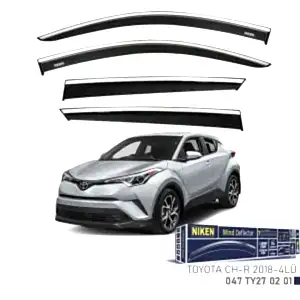 Niken Toyota Chr 2018- Kromlu Cam Rüzgarlığı 4 Lü