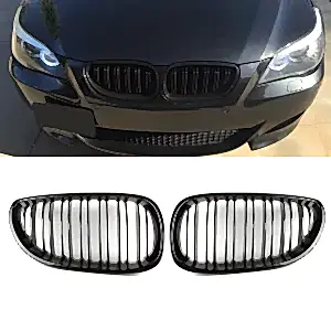S-Dizayn Bmw 5 Serisi E60/E61 Ön Panjur Böbrek Parlak Siyah Piano Black M5 Model 2003-2009