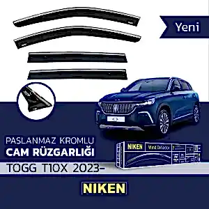Togg T10X 2023- Kromlu Cam Rüzgarliği 4Lü