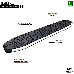 S-Dizayn Dacia Sandero 2 Stepway Evo Aluminyum Yan Basamak 173 Cm 2013-2020