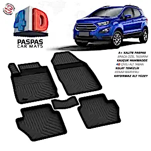 Ford Ecosport 4D Araca Özel Havuzlu Kauçuk Paspas 2018 Üzeri