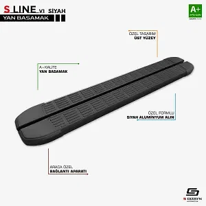 S-Dizayn Togg T10X S-Line Siyah Yan Basamak 203 Cm 2023 Üzeri
