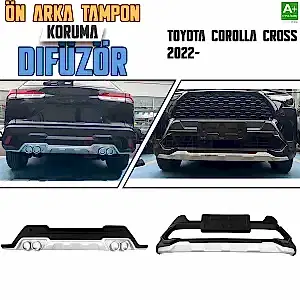 S-Dizayn Toyota Corolla Cross Ön Ve Arka Tampon Koruma Difüzör Seti 2022 Üzeri A+ Kalite