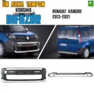 S-Dizayn Renault Kangoo Ön Ve Arka Tampon Koruma Difüzör Seti 2012 Üzeri A+ Kalite
