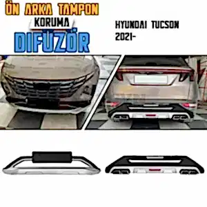 S-Dizayn Hyundai Tucson Ön Ve Arka Tampon Koruma Difüzör Seti 2021 Üzeri A+ Kalite