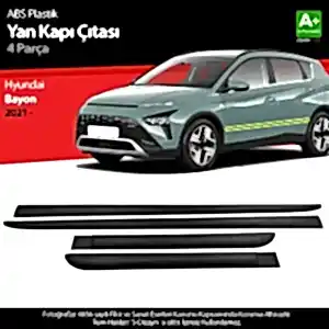 S-Dizayn Hyundai Bayon Abs Plastik Yan Kapı Koruma Çıtası 2021 Üzeri A+ Kalite