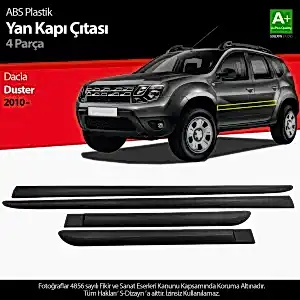 S-Dizayn Dacia Duster Abs Plastik Yan Kapı Koruma Çıtası 2010-2018 A+ Kalite