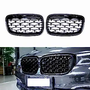 S-Dizayn Bmw X5 E70/E71/E72 Ön Panjur Böbrek Parlak Siyah Piano Black Diamond Model 2007-2013