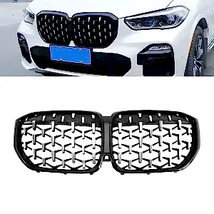 S-Dizayn Bmw X5 G05 Ön Panjur Böbrek Parlak Siyah Çerçeveli Krom Diamond Model 2018 Üzeri