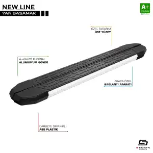 Newline Aluminyum Yan Basamak Profil 193 Cm