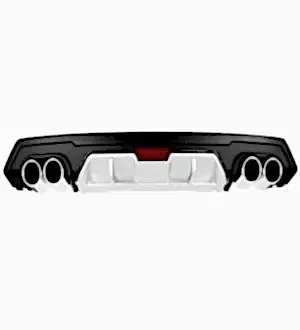 Honda Civic Uyumlu Fc5 Turbo Gri Difüzör 4 Egzoz Görünümlü 2016+ İthal Parça