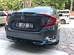 Honda Civic Uyumlu Fc5 Arka Difüzör Mat Siyah 2016-2021 Arası Parça