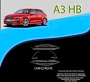Audi A3 Uyumlu Hatchback Krom Cam Çerçevesi 10 Parça A3 8V (2012-2019)