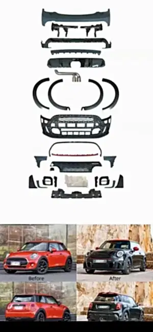 Cooper F56 Uyumlu İçin (2 Kapı) Jcw Body Kit - Makyajlı Görünüm Full Set Parça