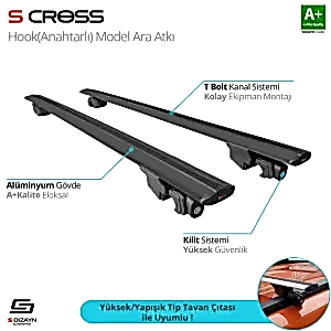 Kia Sorento Uyumlu 2010-2015 Hook Anahtarlı Model Siyah Ara Atkı A+ Kalite Parça