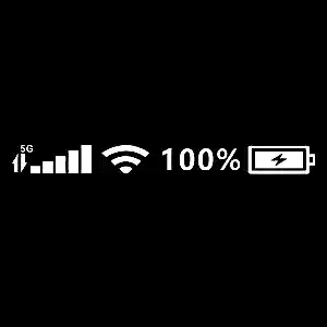 Şarj-Wifi Göstergeli Sticker Beyaz 45*5 Cm / Yaci126