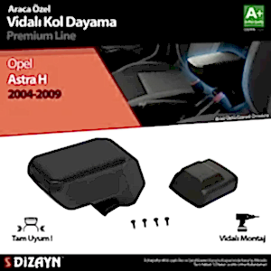 Opel Astra Uyumlu H Abs Vidalı Kol Dayama Kolçak Siyah 2004-2009 A+Kalite Parça