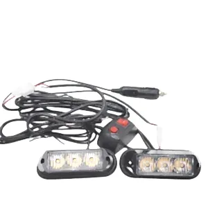 Çakar Lamba 3X2 Led 12W 12-24V Sarı-Mavi / Lapa197-1
