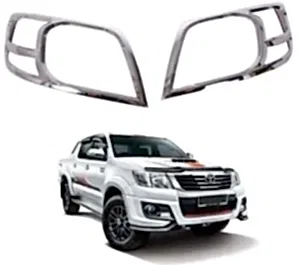 Toyota Hilux Uyumlu 2012 2015 Ön Far Kaplama Abs Krom Parça