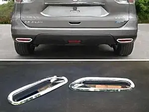 Nissan X-Trail Uyumlu 2014 2017 Arka Reflektör Çerçevesi Krom Parça