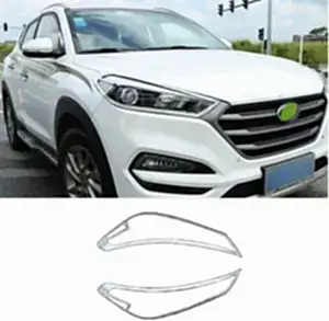 Hyundai Tucson Uyumlu 2015 2018 Ön Far Kaplama Abs Krom Parça
