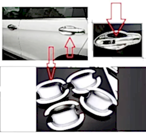 Hyundai Tucson Uyumlu 2004 2014 Dış Kapı Kolu İç Kaplama Abs Krom Parça