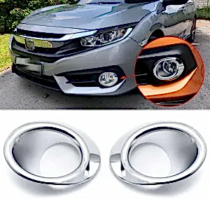 Honda Civic Uyumlu 2016 Sonrası Sis Lambası Kaplama Krom Parça
