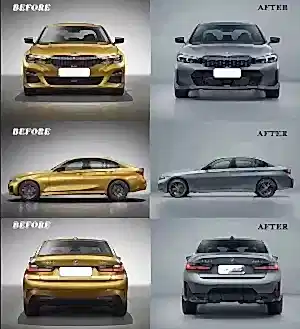 3 Serisi Uyumlu 2019+ G20 İçin 2022 + Facelift Body Kit (Ön-Arka-Yan-Panjur-Egzoz-Far) Parça - Görsel 2