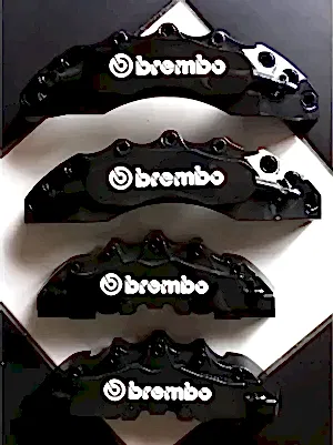 Her Araca Uyumlu Uyumlu Brembo Kaliper Kapağı Siyah Renk 4'Lü Set Parça