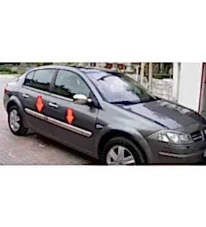 Renault Megane Uyumlu 2 Yan Kapı Çıtası 2004-2010 Paslanmaz Çelik Parça