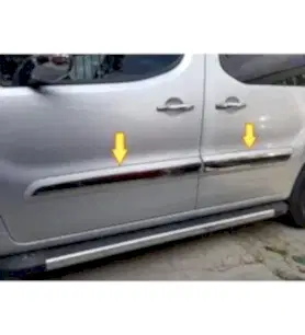 Citroen Berlingo Uyumlu Yan Kapı Çıtası 2008-2016 Paslanmaz Çelik Parça