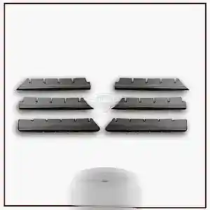 Renault Megane Uyumlu 2 Ön Panjur 2004-2006 (6 Parça.) Paslanmaz Çelik Parça