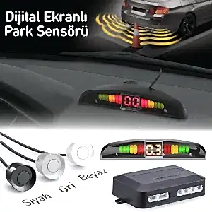 Araç Park Uyumlu Sensörü Dijital Ekranlı Ses İkazlı 3 Renk Seçeneği Monza