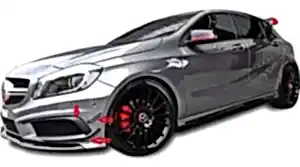 Mercedes W176 Uyumlu A45 Ön Tampon Kaşı (Fiber)