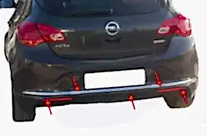 Opel Astra Uyumlu J Hatchback Arka Tampon Altı (Facelift) Fiber 2010 Ve Sonrası