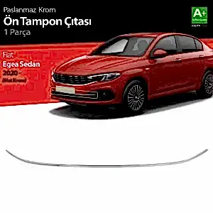 Fiat Egea Uyumlu Sedan Krom Ön Tampon Çıtası 2020 Üzeri (Mat Krom)