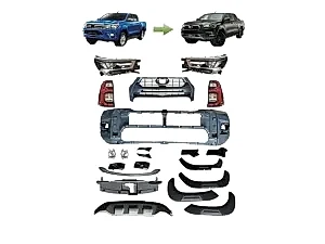 Toyota Hilux Uyumlu Revo 2016-2020 İçin 2021+ Rocco Dönüşüm Far Stop Dahil (Full Facelift)