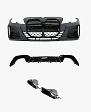 Bmw 3 Uyumlu Serisi G20 İçin G22 Dönüşüm Body Kit (Piano Black Çerçeveli)