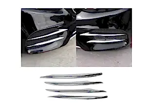 Mercedes W205 Uyumlu 2019+ Sis Kasları 4 Parça (Sis Bıçakları) (Krom)