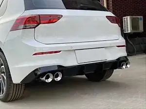 Volkswagen Golf Uyumlu 8 ''R'' Difüzör (Piano Black) - 4 Egzoz (Life Style İmpression Paket İçin)
