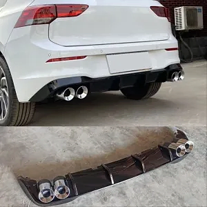 Volkswagen Golf Uyumlu 8 ''R'' Difüzör (Piano Black) - 4 Egzoz (Life Style İmpression Paket İçin) thumb 2